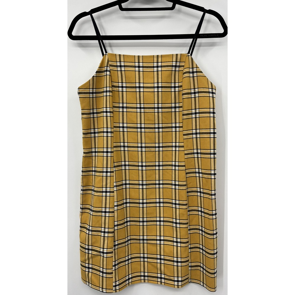 Urban Outfitters Yellow Plaid Mini Dress